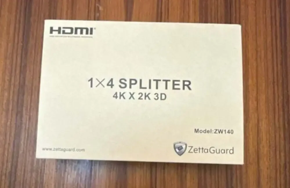 ZettaGuard 1x4 HDMI Splitter 4K x 2K 3D Model ZW140